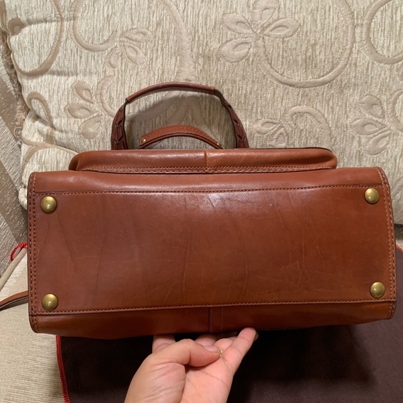 Coach Large Bleecker Burnished Leather British Tan Shoulder Bag - Picture 6 of 16